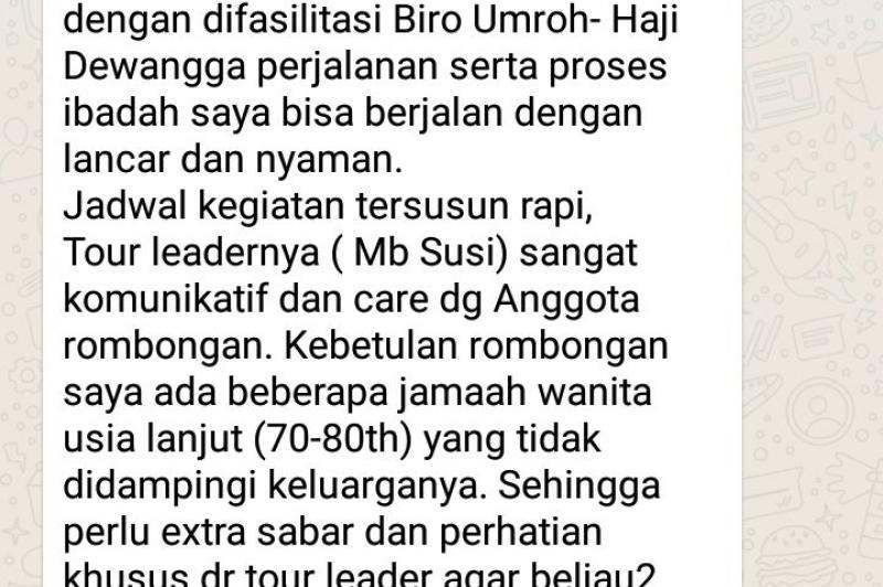 Testimoni Jamaah Umroh Dewangga: Murah, Terbaik, Terpercaya