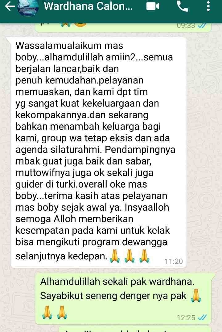 Testimoni Jamaah Umroh Dewangga Jogja